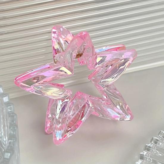 1/6Pcs Hairpin Strong Grip Metal Spring Hair Clips Hollow Star Design Secure Hold Hair Pins Lightweight Hair Accessories