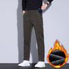 Men's Thermal Velvet Stretch Casual Pants - Thick, Soft, One-Piece Design