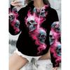 Women's Autumn and Winter 3D Printed Hooded Fashion Versatile Trend Breathable Casual Hoodies & Sweatshirts (women’s)