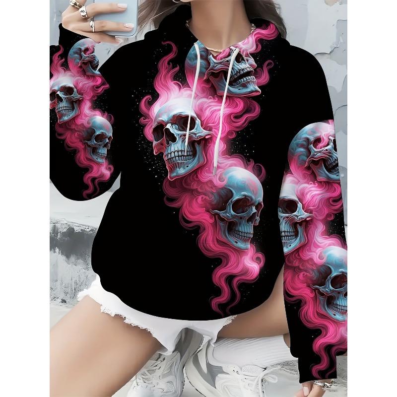 Women's Autumn and Winter 3D Printed Hooded Fashion Versatile Trend Breathable Casual Hoodies & Sweatshirts (women’s)