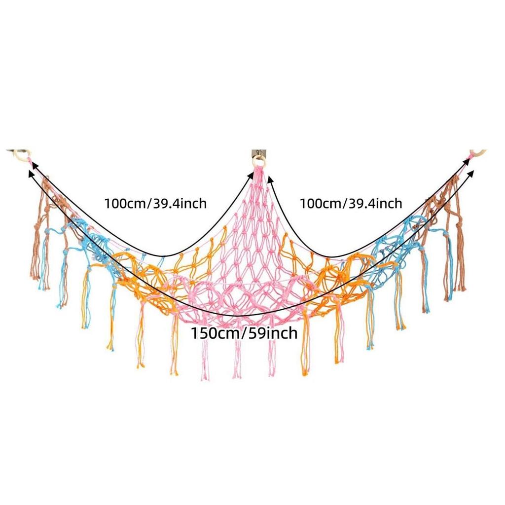 Cross-border Children's Handmade Cotton Rope Doll Storage Hammock