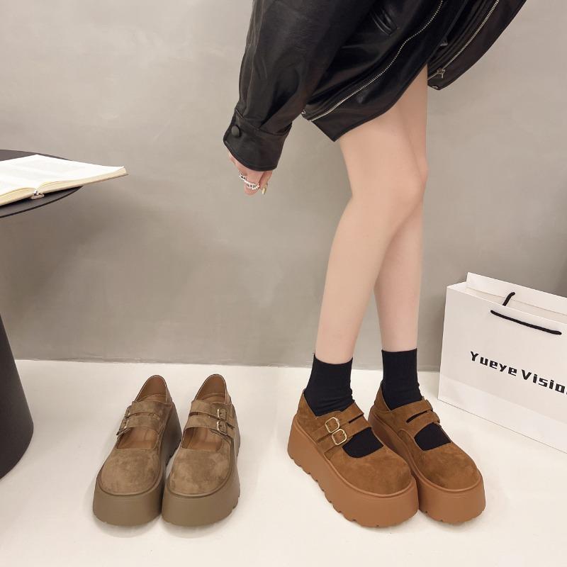 All-inclusive women's spring new versatile muffin casual shoes, small people pedal platform lazy shoes