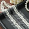 Decoration Applique Pearl Beaded Pearl Beaded Trim Rhinestone Width 3.5/4cm Rhinestone Tape Lace Trim DIY Sewing