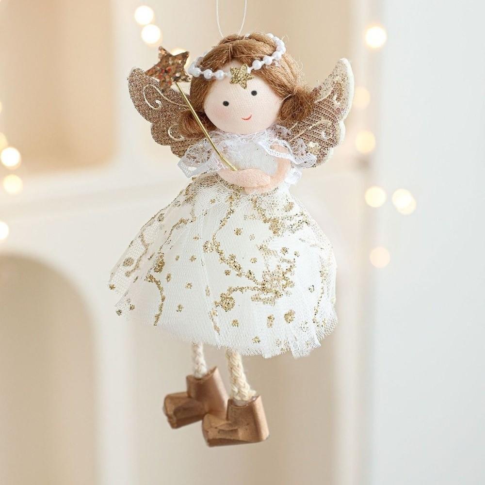 Stoffanhänger Tier Engel Mädchen Puppe Ornamente Weihnachtsbaum Hängend Weihnachtsbaumschmuck