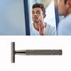 Double Edge Safety Trimmer Manual Stainless Steel Beard Groomer for Men Matt Black