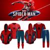 Spiderman Zip Hoodie Jacket T-shirt Trousers Set Hip Hop Marvel Cosplay Costume