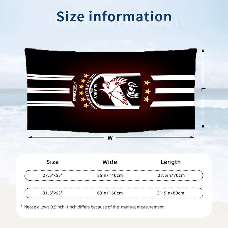 Al Ahly FC Beach towels also serve as bath towels summer essential a musthave for the outdoors the beach and the pool