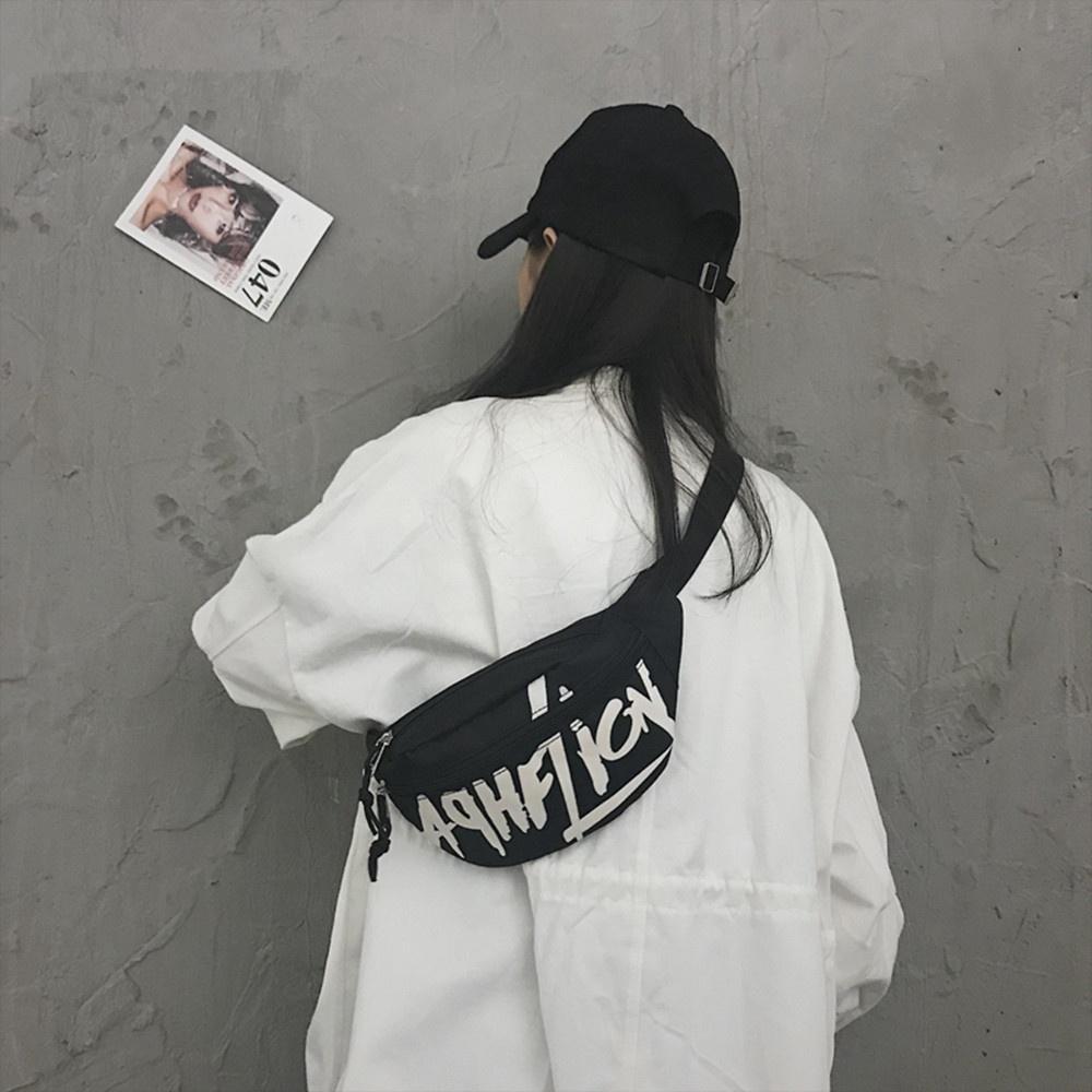 Women Waist Bag Letter Print Packs Travel Sling Chest Shoulder Bag Female Belt Hip Bag for Girl