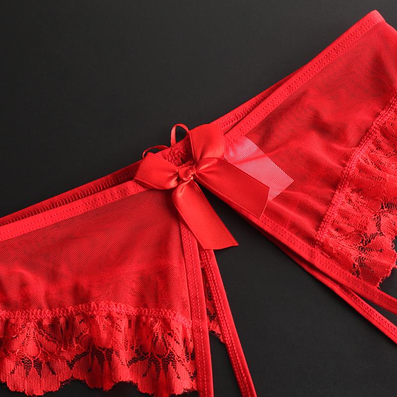 Sexy Open Crotch Lace Thong: Low Waist, Seamless, Transparent Plus Size Women's Panties