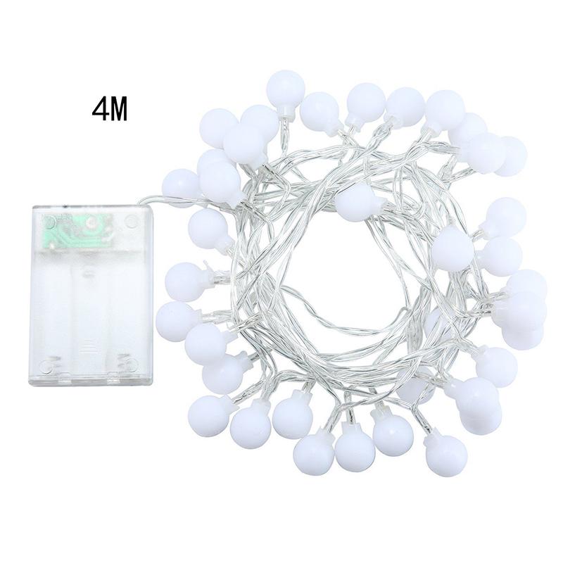LED String Lights, Warm White Ball Fairy Lights, Waterproof Decorative Starry Lights for Bedroom Patio Parties, Battery Powered