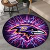 Baltimore Logo Art Round Rug for Livingroom,Bedroom, Palyroom, Chair Rug, Area rug, Circle Carpet, Large Size Fan Christmas gift