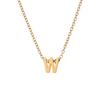 Elegant 18K Gold Titanium Letter Pendant Necklace - Durable and Versatile Clavicle Chain