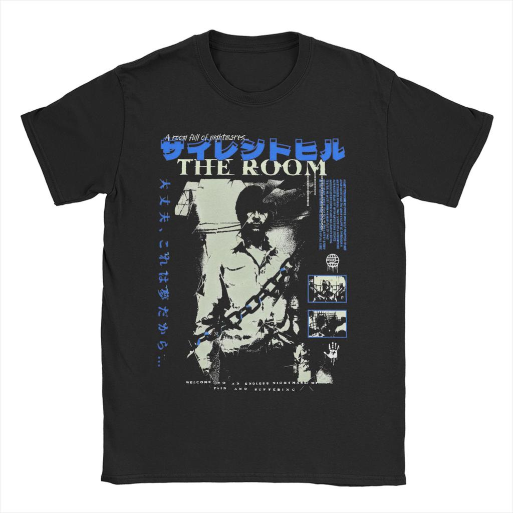 Herren Damen Silent Hill T-Shirts Horror Spiel Reine Baumwolle Kleidung Lässig Kurzarm Rundhals T-Shirts Übergröße T-Shirts