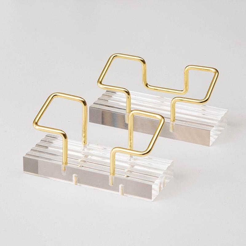 Metal Business Card Holders Business Card Stand Postcard Holders Creative Business Card Display Rack for Office Tabletop