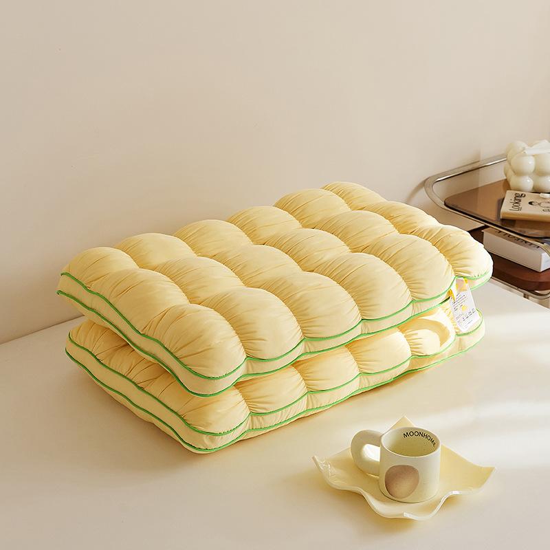 Embracing Pineapple Cloud Bread Pillow Soft Feather Velvet Headrest Healing and Relieving Sleep Aid Bedhead Decoration Pillow High Rebound Pillow Core