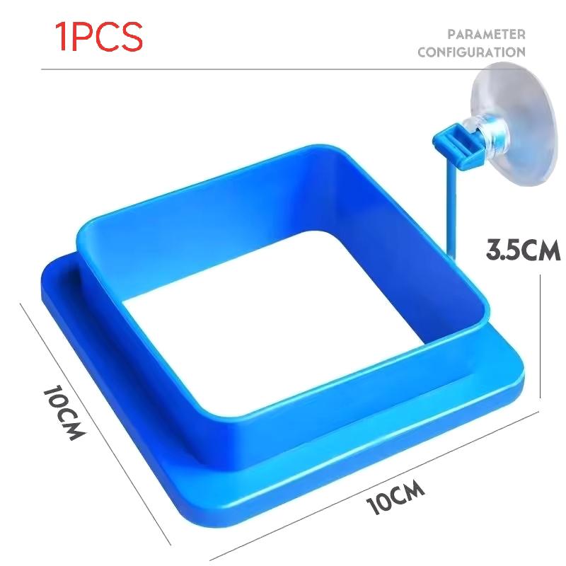 New Tank Blue Floating Station Food Tray Aquarium Fish Feeding Ring Prevent Food Dispersion Fish Pinch With Suction Cup