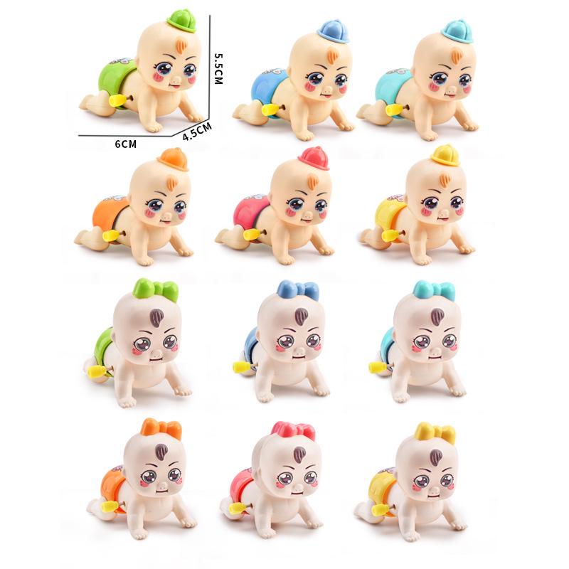 Wind-Up Crawling Doll Toy: Cartoon Mini Head-Lifting Educational Baby Toy