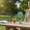 Handheld Foldable Fan 5-Speed Adjustable Battery-Powered Neck Fan Individual Cooling Device Quiet Functioning for Commuters