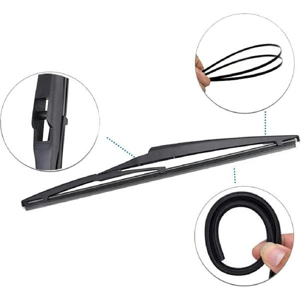 Rear Wiper Blade & Arm Set Kit for Toyota for Land Cruiser J100 1999-2004 2005 2006 2007 Windshield Rear Wiper Blade Wiper Arm Set Auto Replacement