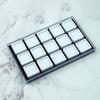 15 Slot Crystals Display Box with Sturdy Acrylic and Soft Interior Accessory for Jewelry and Gemstones Presentation