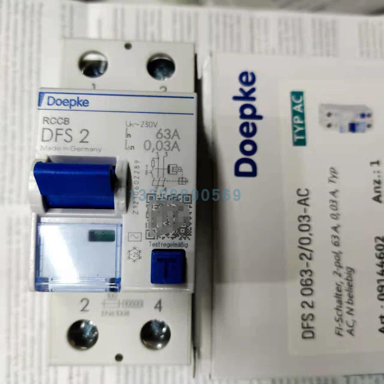 

Doepke DFS2 Residual Current Device, 2P 32A/40A/63A, Genuine Product 2P-40A
