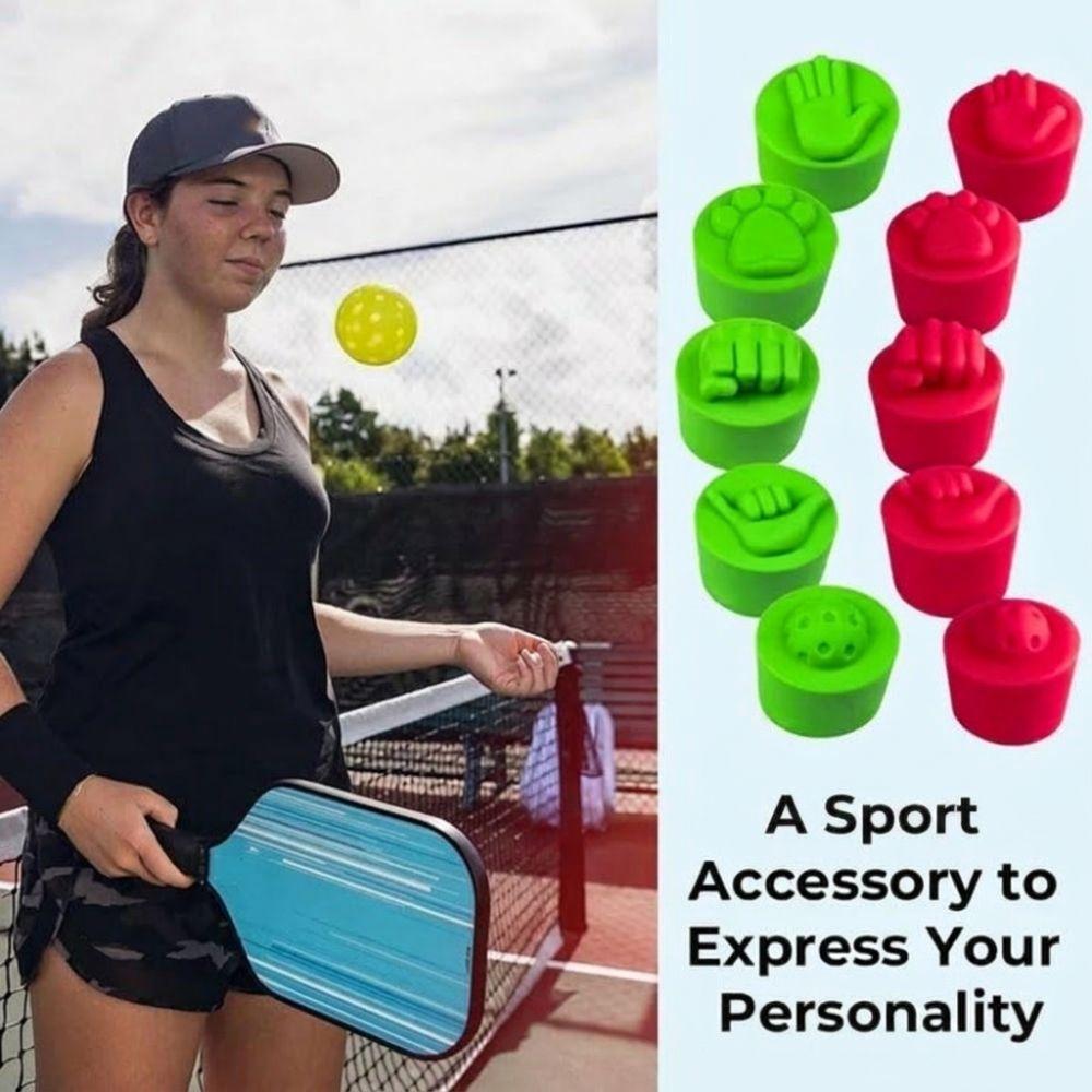 Fun Gesture Design Pickleball Paddle End Caps Reusable Paddle Tap Caps Paddle End Plugs