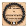 Black Matte Stone & Tiger Eye Square Cross Pendant Bracelet
