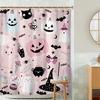 1/4Pcs Halloween Decoration Skeleton Couple Pattern Shower Curtain Bathroom Decor Halloween Decoration Indoor Showr Curtain