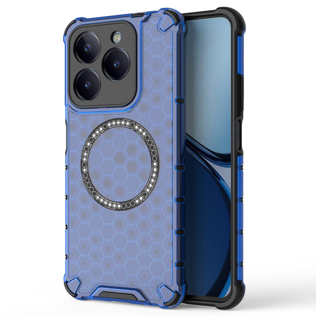 For Realme C61 4G/C63 4G/Narzo N63 4G Magnetic Case TPU+PC Honeycomb Phone Cover