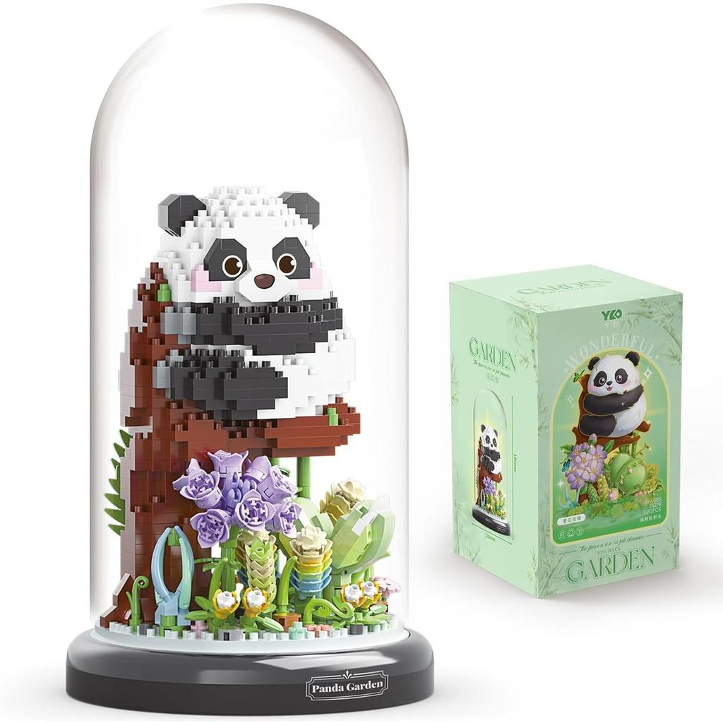Panda Flower Building SetBonsai Tree Party Favors for Kids Animal Building Blocks Valentines New Year Easter Birthday Gift for Boys Girls Age