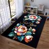 Elegant Floral Carpet with "For You" Text and Vibrant Peony Design Suitable for Use As an Anti-slip for Living Room Bedroom Sofas