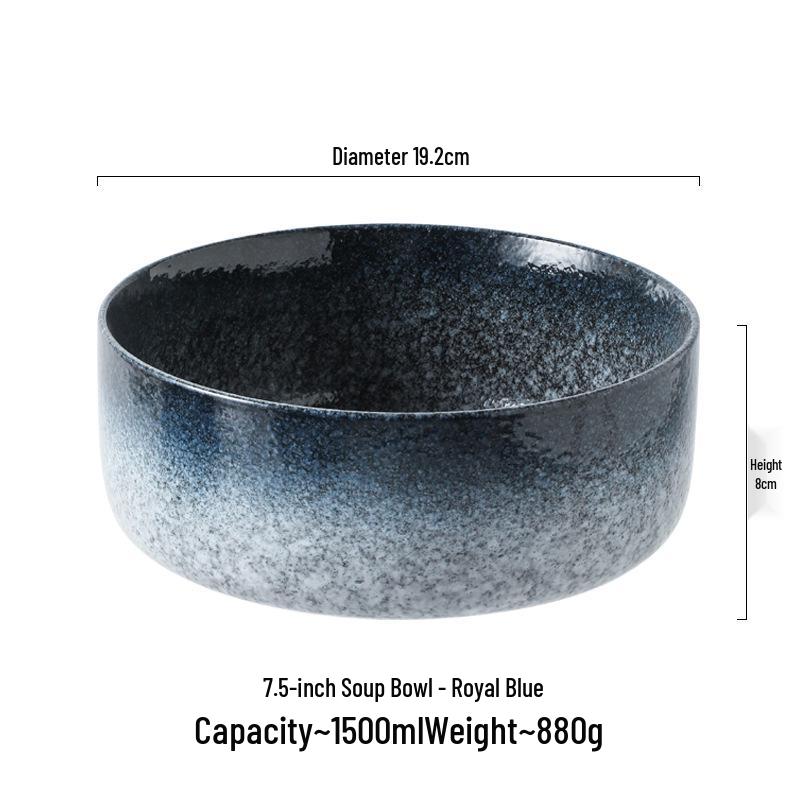 Large Japanese Ceramic Soup & Noodle Bowl - Tang Monk Style