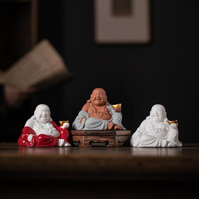 Kreative Keramik Maitreya Buddha Ornamente, Großer Bauch Buddha, lächelnder Buddha, Zen Meditation, Wohnzimmer, Büro Dekoration