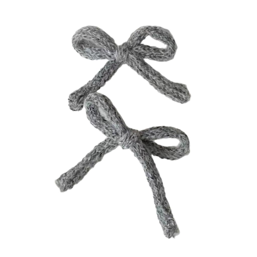 2Pcs Ribbon Bow Hair Clip Hair Barrette Hair Bow Headpieces Winter Bow French Barrette Headwear Hair Accessories