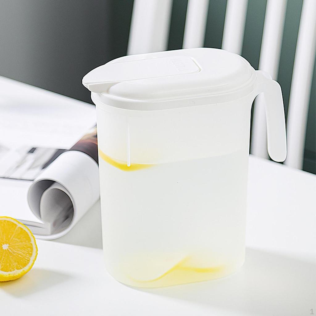 Pitcher with Lid Cold Brew Kettle Water Jug Drink Container for Iced Tea Milk Lemonade Beverage