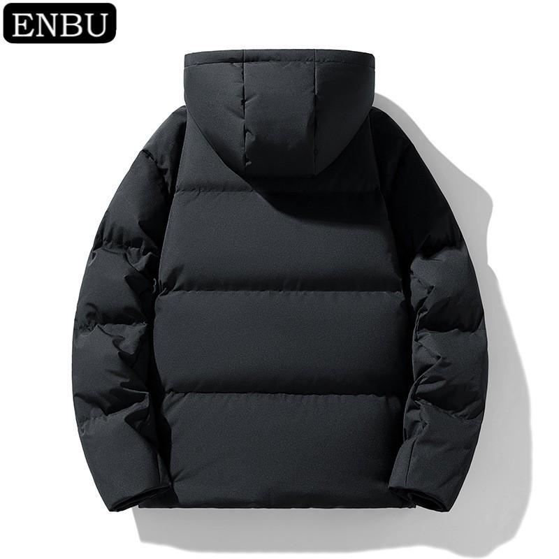 Winter Hooded Down Jacket Couples Solid Color 90 White Duck Thick Warm Fashion Coat