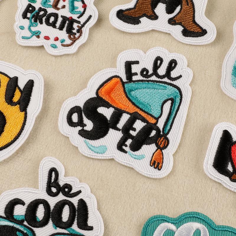 Original Cartoon Smiley Face Embroidery Patch for Clothing and Hats