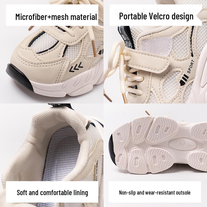 Frühjahr 2026 KindersportSchuhe, Atmungsaktives Mesh, Weiche Sohle, Leichte Laufschuhe für Jungen & Mädchen, Freizeit-Sneaker