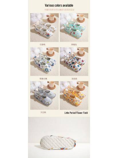 Maternity Non-Slip Breathable Cotton Slippers: Soft, Closed Heel, Thin Style for Home and Wood Floors.