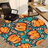 1pc Halloween Pumpkin Carpet, Round Non Slip Durable Large Size Office Carpet, Suitable for Office
