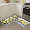 1 Stück Anti-Ermüdungs-Küchenteppiche, Zitronenmuster Wasserdicht Rutschfest Dick Gepolstert Küchenmatte Strapazierfähig Komfort Stehmatte für die Küche