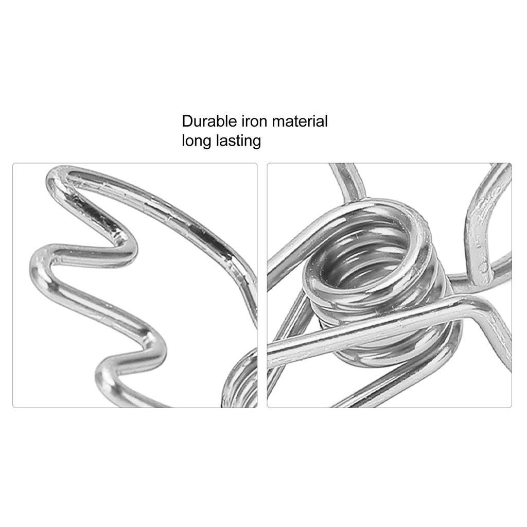 100Pcs Paper Clamps Metal Hollow Strong Clamping Force Crown Shape Tail   Clips for   School Home