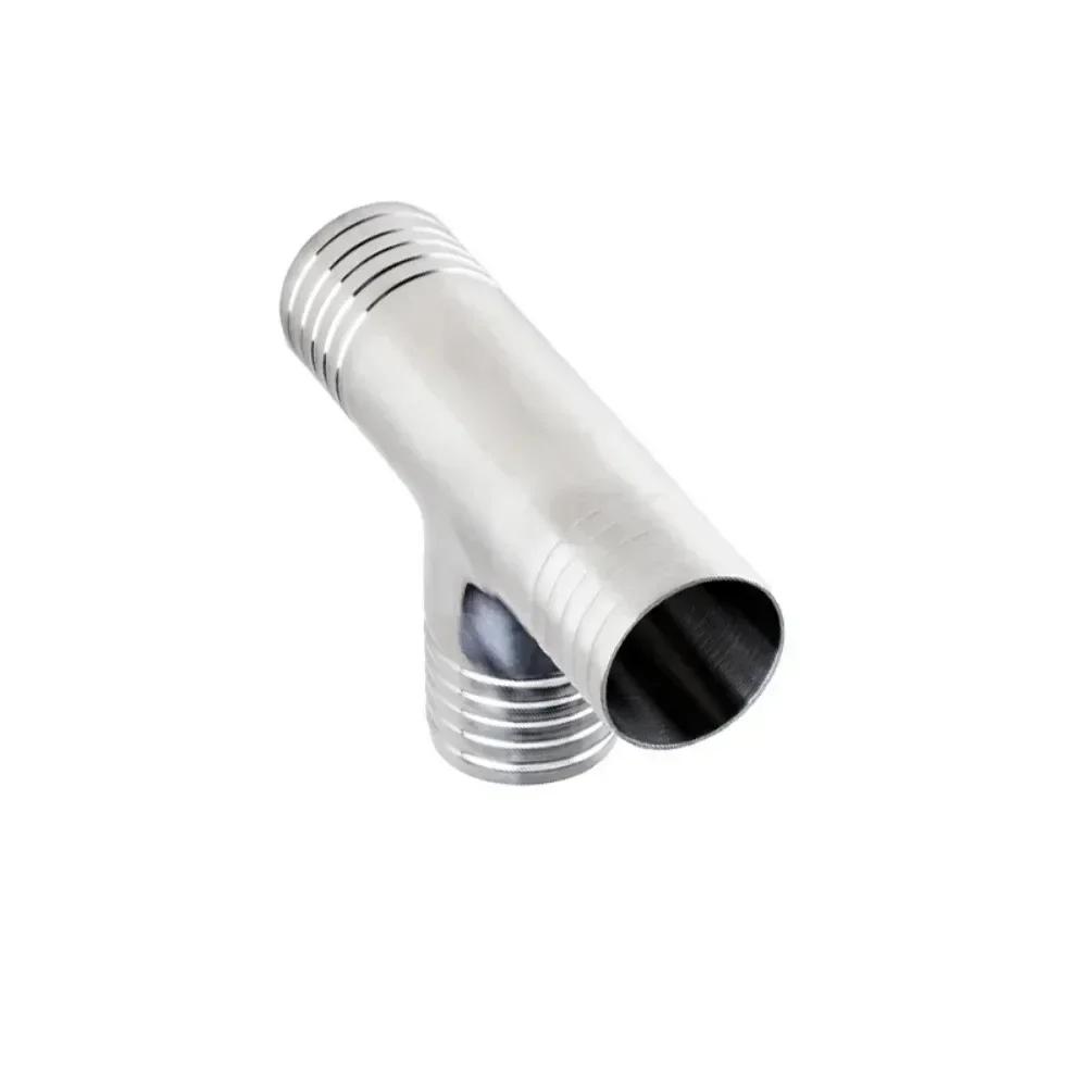 8 12.7 16 19 25 32 38 45 51 -108 mm SUS 304 316 Stainless Steel Hose Barb Y Shape Tee 3 Ways Sanitary Pipe Fitting Connector