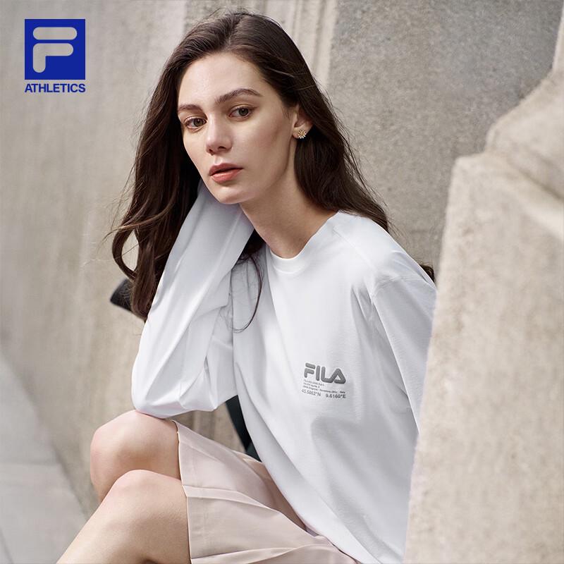 FILA Unisex Round Neck Moisture-Wicking Long Sleeve T-Shirt