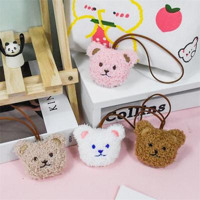 Sevimli Çizgi Film Ayı Peluş İsim Etiketi Anahtarlık Anaokulu Okul Çantası Kayıp Önleyici Anahtarlık Çocuk Çanta Kolye Uçları