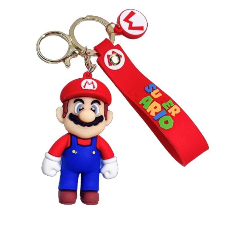 Cute Super Mario Keychain For Car And Bag Decorations Soft Pvc Material