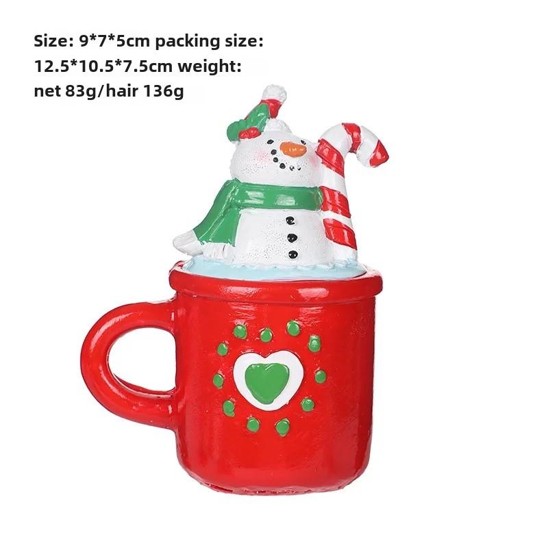 Nordic Style Christmas Decorations Resin Santa Tree Cake Topper Party Decorations Cross-Border New Arrival Christmas Pendants