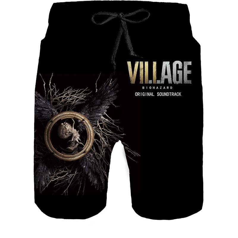 

Взрослый пляж Шорты 3D Печатные Resident Evil Короткие брюки для мужчин женщин