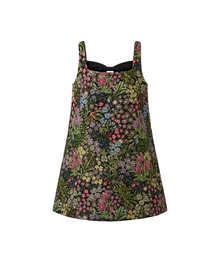 Tusyesongjeu Garden Flower Jacquard Dress