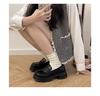Black Work French Platform Loafers Women's 2025 New Spring Versatile Thick-heeled Single Shoes British Style Small Leather Shoes